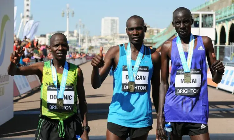Brighton Marathon men's top three