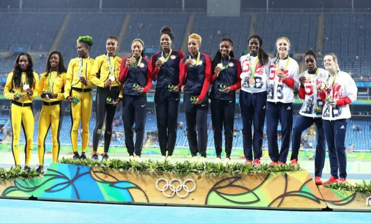 4x400 women podium rio 2016