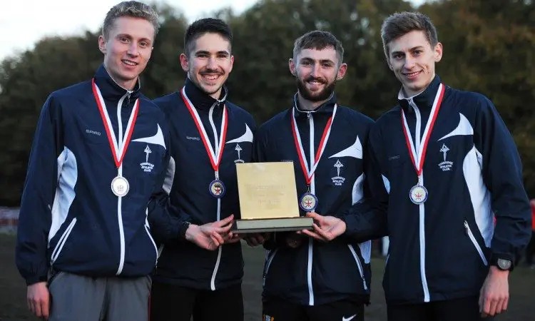 Tonbridge men's winners English Cross Country Relays 2017 by Mark Shearman