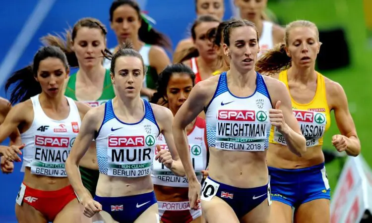 Laura Muir and Laura Weightman Berlin 2018 by Mark Shearman