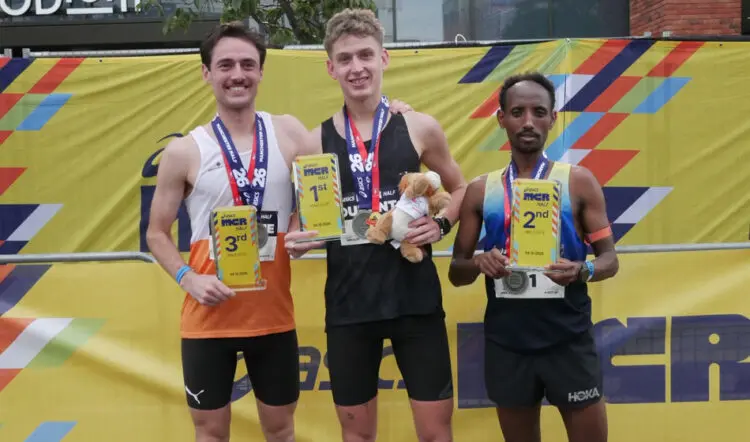 Manchester Half men's podium