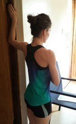 The classic door-jam exercise which targets different parts of the   pectoralis muscles