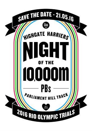 Highgate Harriers Night of the 10,000m PBs 2016