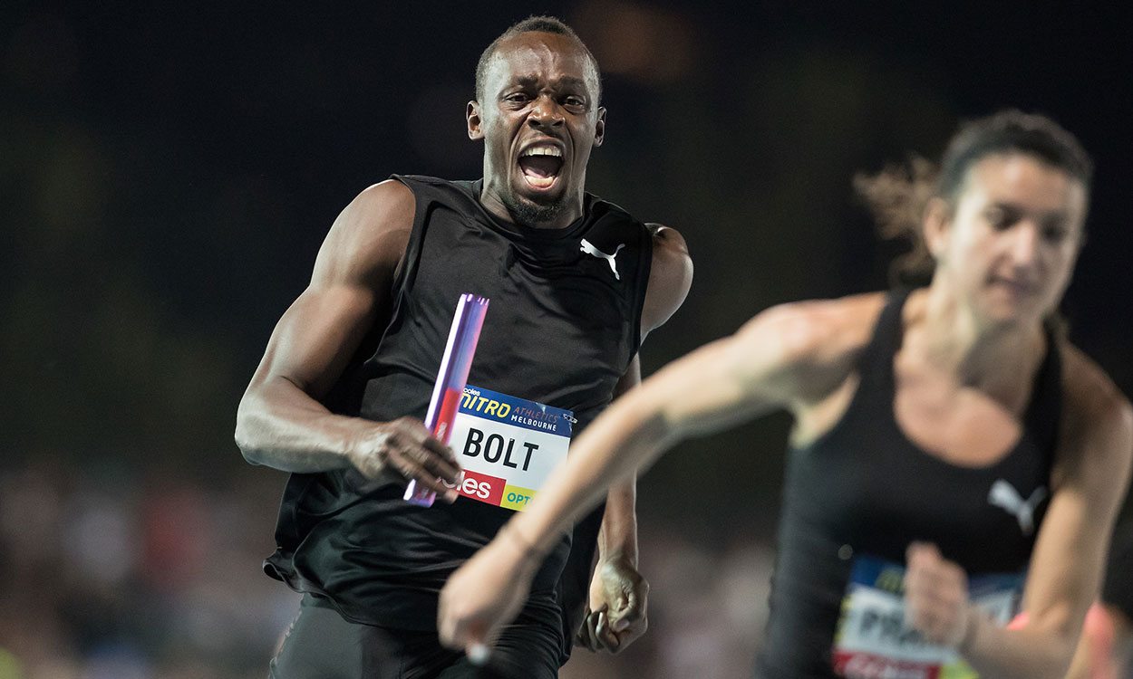 Usain Bolt helps Bolt All-Stars to victory on night one of Nitro Athletics