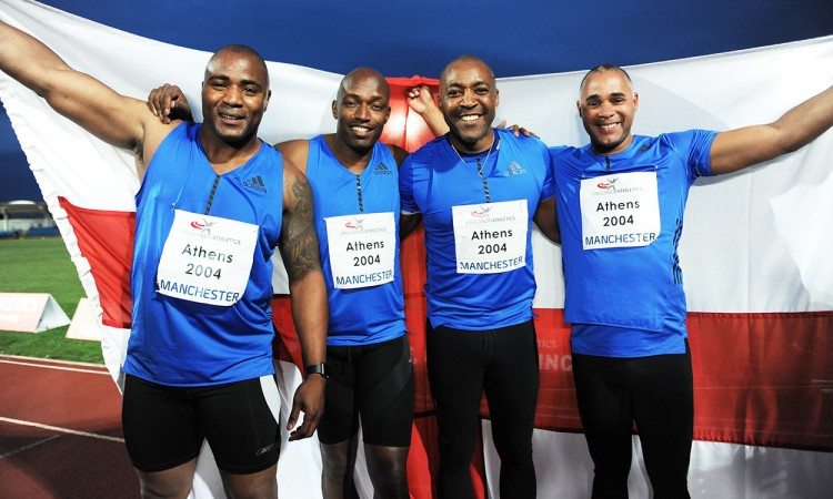 Athens-2004-4x100m-in-2017-Manchester-International-by-Mark-Shearman