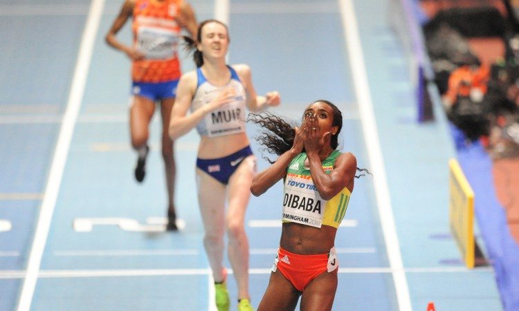 Genzebe Dibaba 1500m World Indoors by Mark Shearman