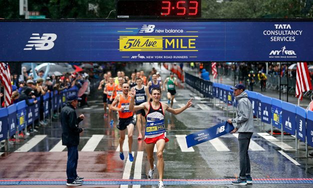 Jake Wightman and Jenny Simpson win 5th Avenue Mile