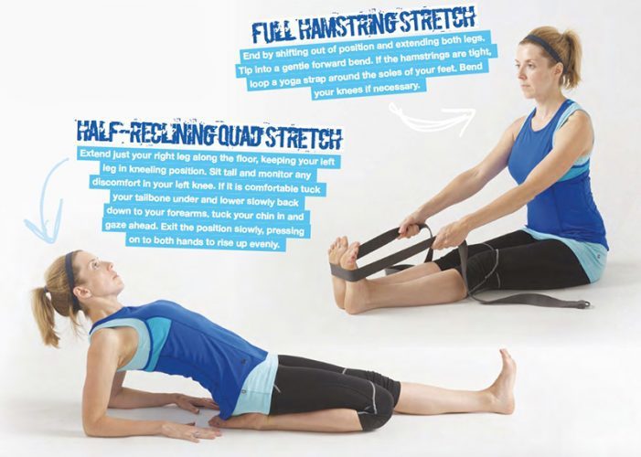 Yoga quad and hamstring stretch AW