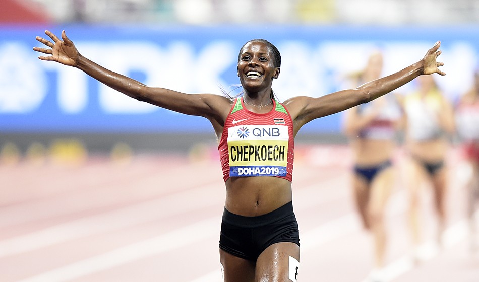 Beatrice Chepkoech runs record to win world steeplechase gold AW