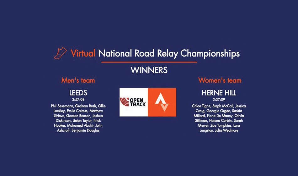 Leeds City and Herne Hill win Virtual National Road Relays AW