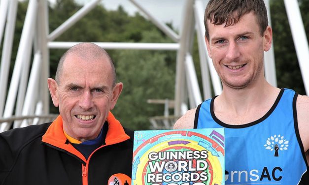 Father and son celebrate marathon Guinness world record