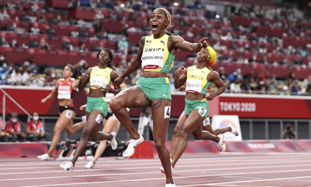 Thompson-Herah breaks Olympic record to retain 100m title