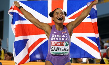 Jazmin Sawyers soars to long jump gold with British record in Istanbul