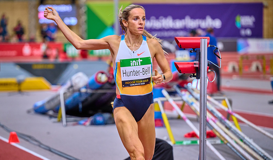 Georgia Hunter Bell opens her indoor season in style