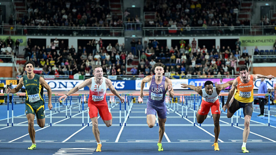 World indoor joy for host nation Poland in men’s 60m hurdles