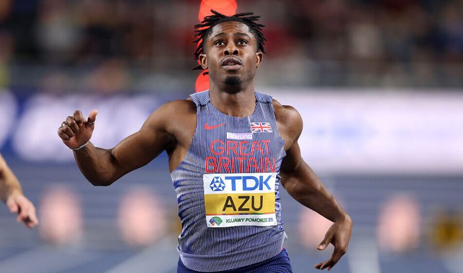 Jeremiah Azu enjoys flying start to world 60m title defence